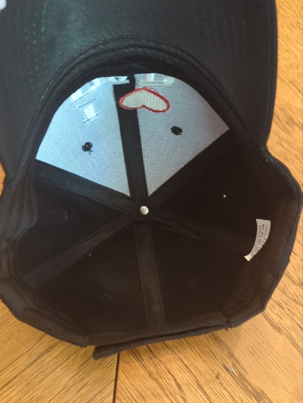 I ❤️ DAD Black Baseball Cap Father's Day - Picture 4 of 5